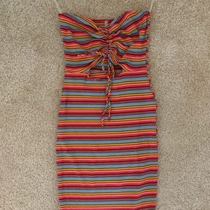 Striped Tube Top Dress